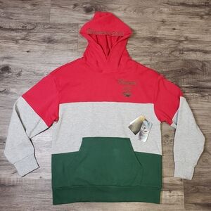 NWT NHL Minnesota Wild Hockey Hoodie Womens S Pocket Colorblock Embroidered Logo
